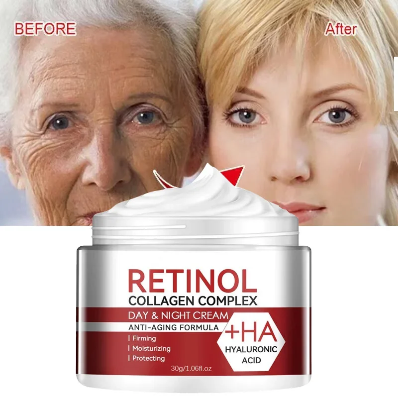 Retinol Face Cream Anti-rugas / aumenta a produção de colágeno da pèle