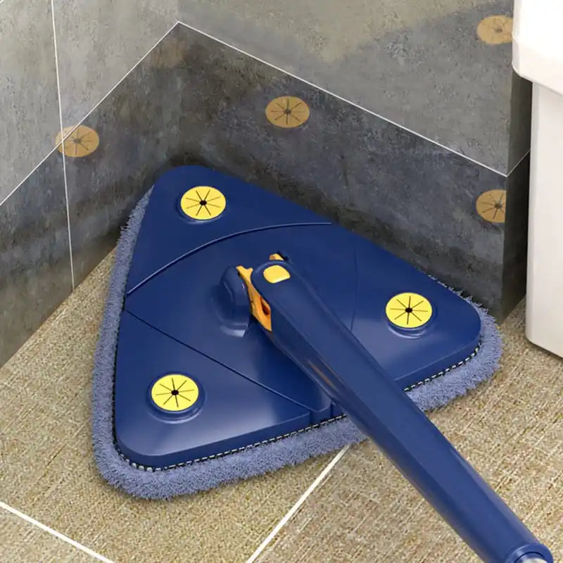 Esfregão triangular para limpeza de uso umido ou seco