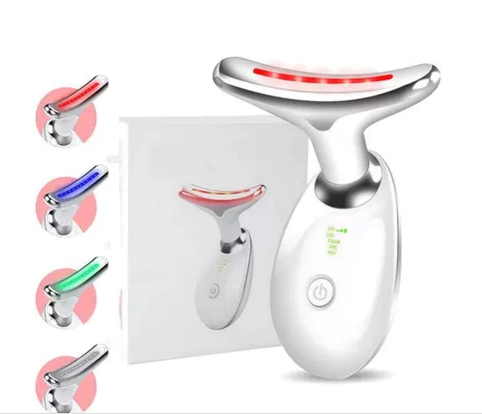Massageador facial EMS / Elimina rugas, papada e linhas de expressâo da pele.