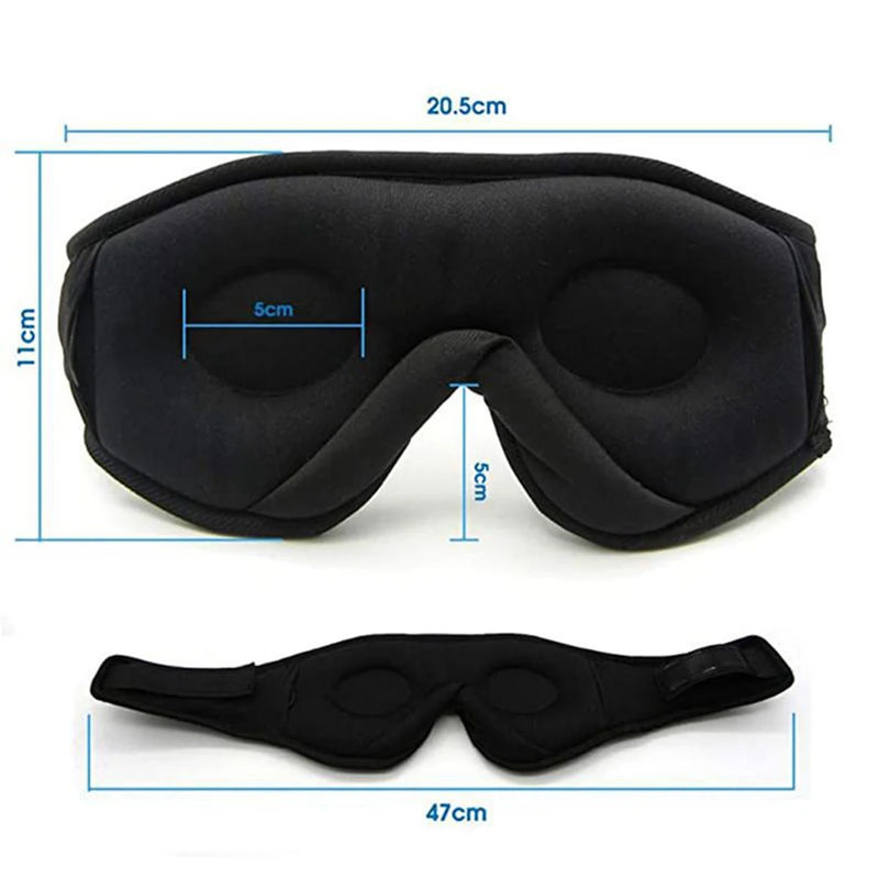 Máscara para dormir com  fone de ouvido integrado Bluetooth 3D