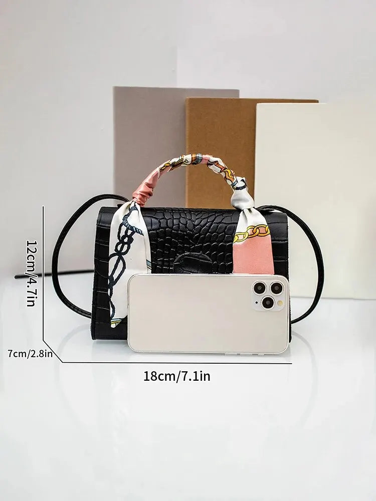 Bolsa com cachecol / couro PU para para mulheres (muito elegante)
