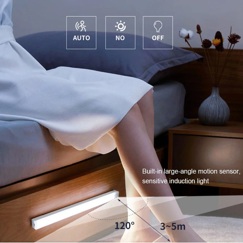 Lampada de lead com sensor de movimento sem fio / carregamento USB - para uso interno