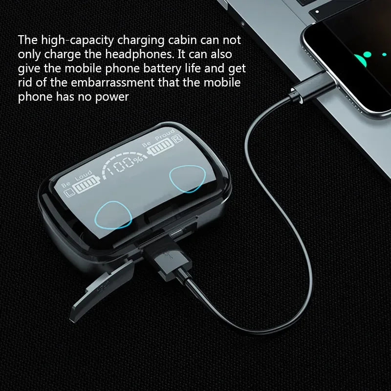 fone de ouvido sem fio TWS -  bluetooth com caixa de carga /  para telefone com cancelamento de ruído, microfone fones sem fio bluetooth