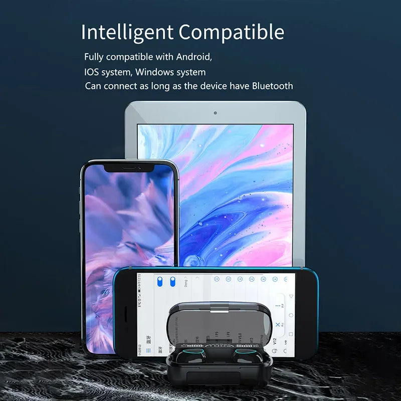 fone de ouvido sem fio TWS -  bluetooth com caixa de carga /  para telefone com cancelamento de ruído, microfone fones sem fio bluetooth
