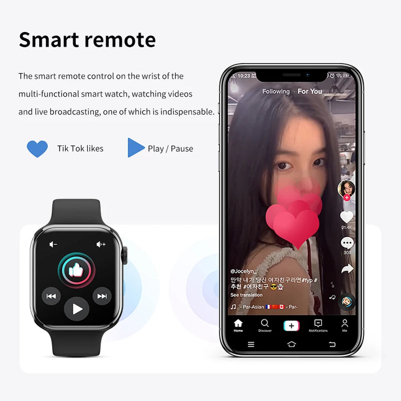 Novo relógio inteligente de carregamento sem fio smartwatch