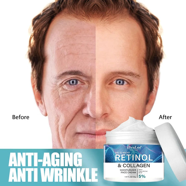 Retinol Face Cream Anti-rugas / aumenta a produção de colágeno da pèle