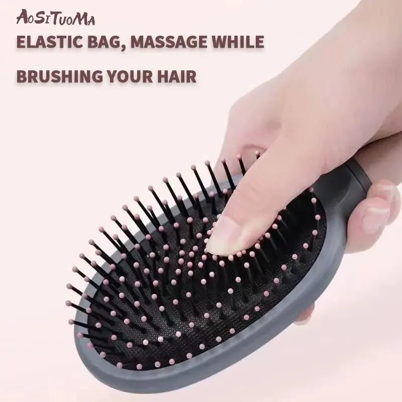 Escova de cabelo desembaraçante para cabelos ondulados/encaracolados - Pente de massagem para cabelos molhados para desembaraçar, cabelos molhados/secos/óleo/grossos-suave no couro cabeludo e nos cabelos