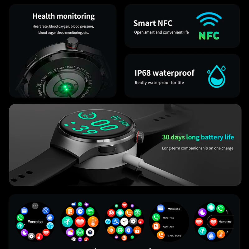 Smart Watch masculino - Watch 4 Pro AMOLED HD