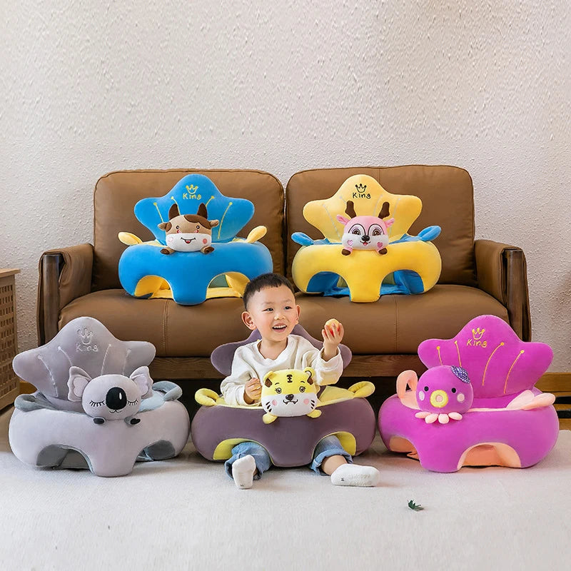 sofa de bebe de pelucia para aprender a sentar / muito seguro e confortavel