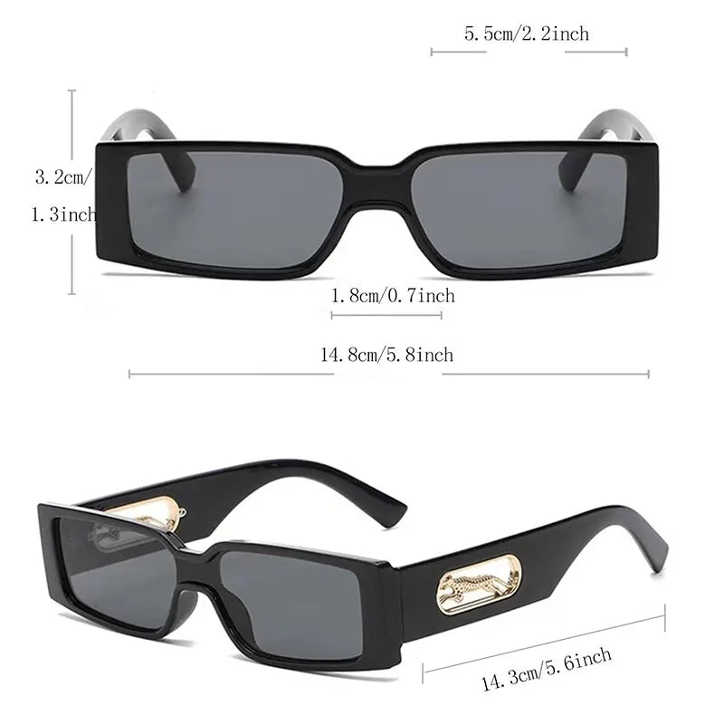 Sunglasses Brand Designer Vintage Square Punk