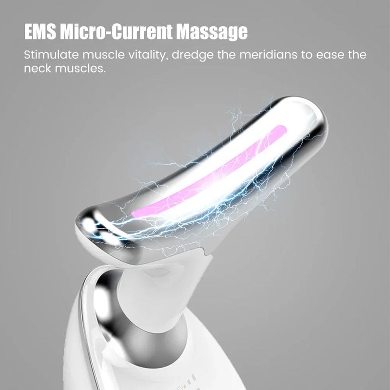 Massageador facial EMS / Elimina rugas, papada e linhas de expressâo da pele.