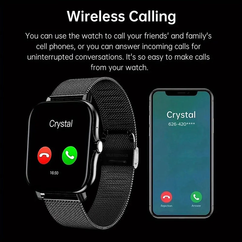 Smart Watch 2023 android telefone 1.44 Polegada - tela colorida - bluetooth - monitoramento de pressão / relógio inteligente feminino masculino