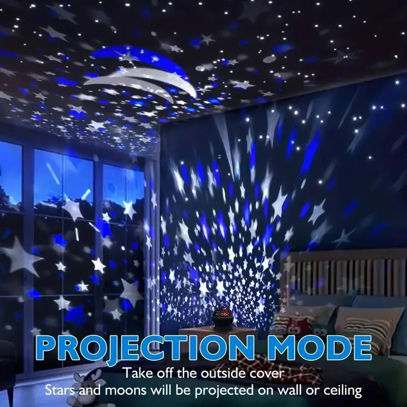 Galaxy projetor céu estrelado girando /led night light planetário