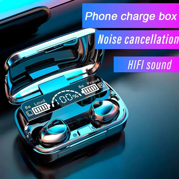 fone de ouvido sem fio TWS -  bluetooth com caixa de carga /  para telefone com cancelamento de ruído, microfone fones sem fio bluetooth