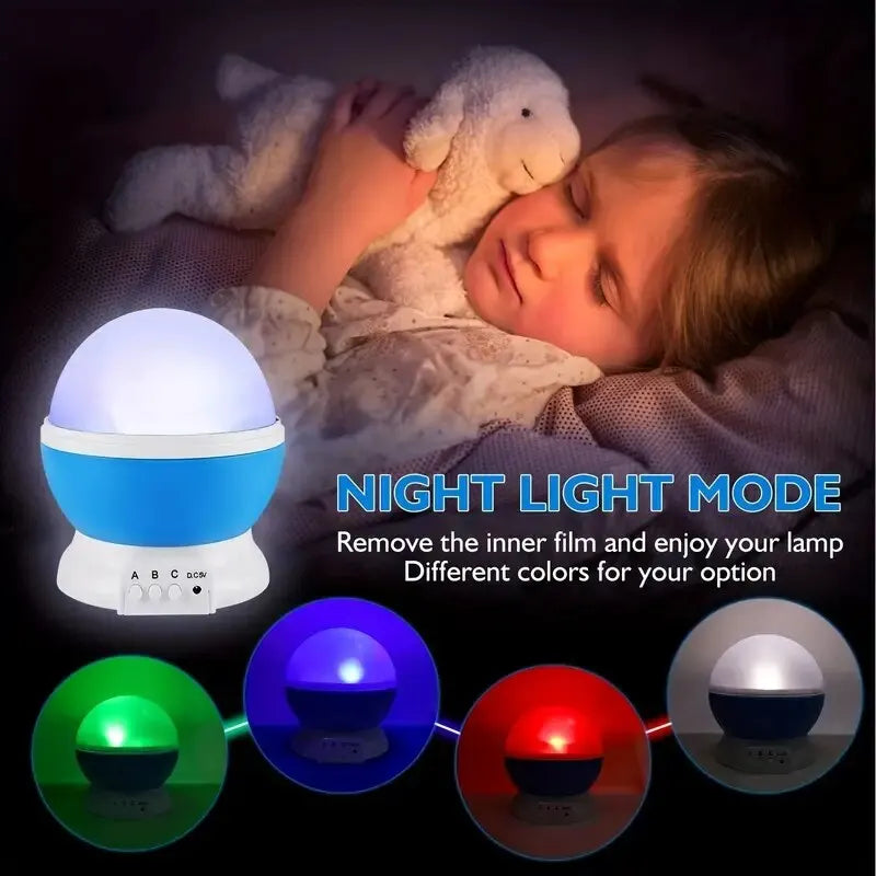 Galaxy projetor céu estrelado girando /led night light planetário