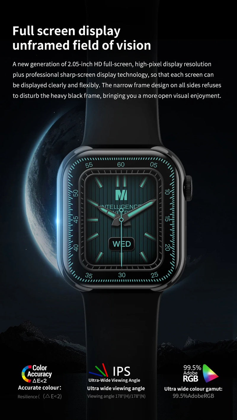 Novo relógio inteligente de carregamento sem fio smartwatch