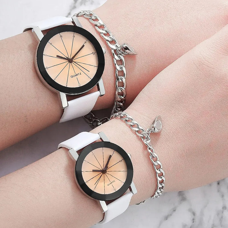 kit com dois relogios magneticos quartzo + duas pulseiras (muito lindo)
