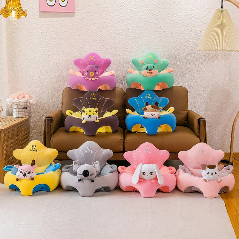 sofa de bebe de pelucia para aprender a sentar / muito seguro e confortavel