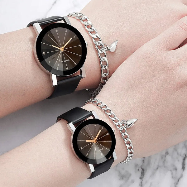 kit com dois relogios magneticos quartzo + duas pulseiras (muito lindo)