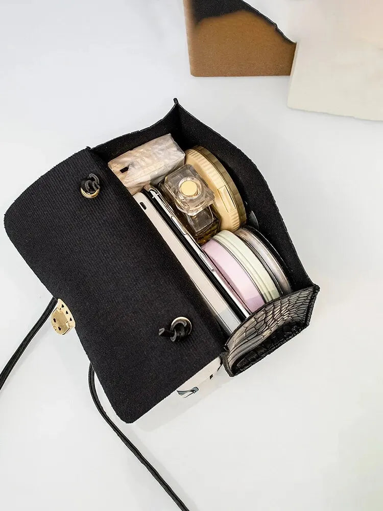 Bolsa com cachecol / couro PU para para mulheres (muito elegante)