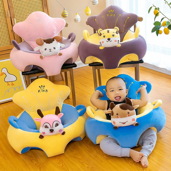 sofa de bebe de pelucia para aprender a sentar / muito seguro e confortavel
