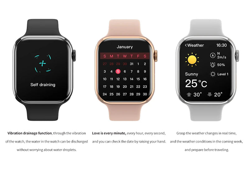 Novo relógio inteligente de carregamento sem fio smartwatch