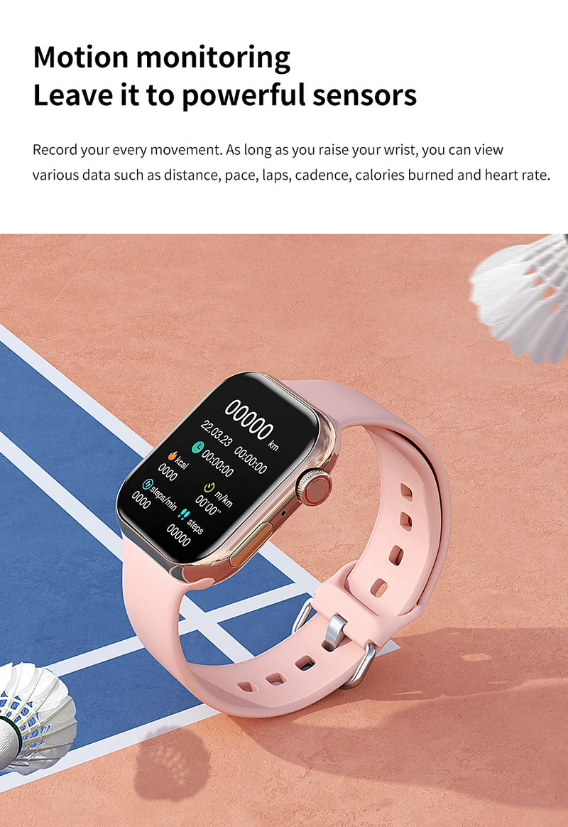 Novo relógio inteligente de carregamento sem fio smartwatch