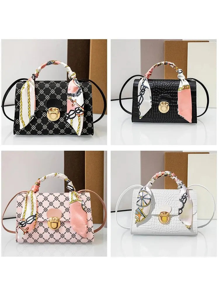Bolsa com cachecol / couro PU para para mulheres (muito elegante)