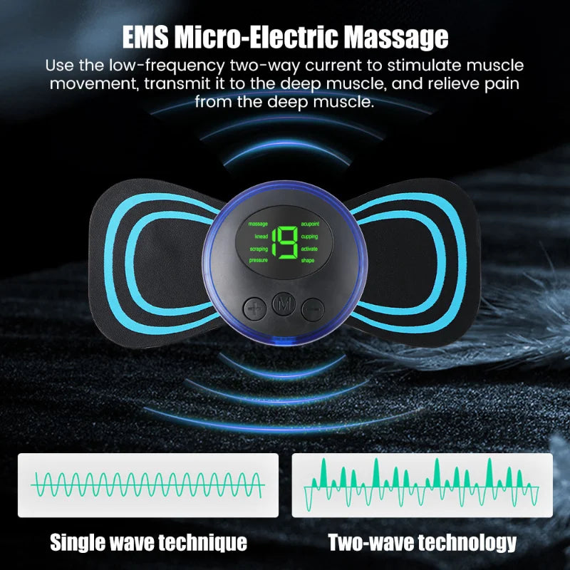 Tapete massageador de pés de 19 intensidades / estimula a circulação e diminui o inchaço