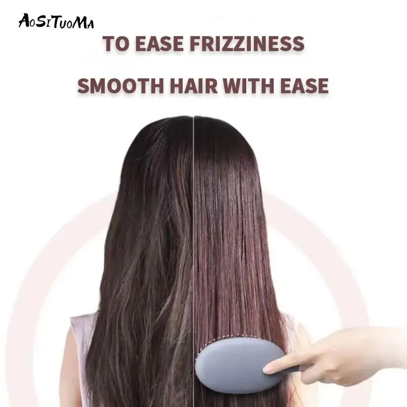 Escova de cabelo desembaraçante para cabelos ondulados/encaracolados - Pente de massagem para cabelos molhados para desembaraçar, cabelos molhados/secos/óleo/grossos-suave no couro cabeludo e nos cabelos