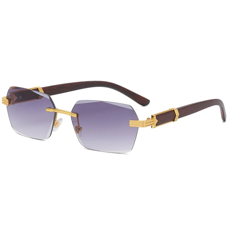 Sunglasses Luxury Rimless Square
