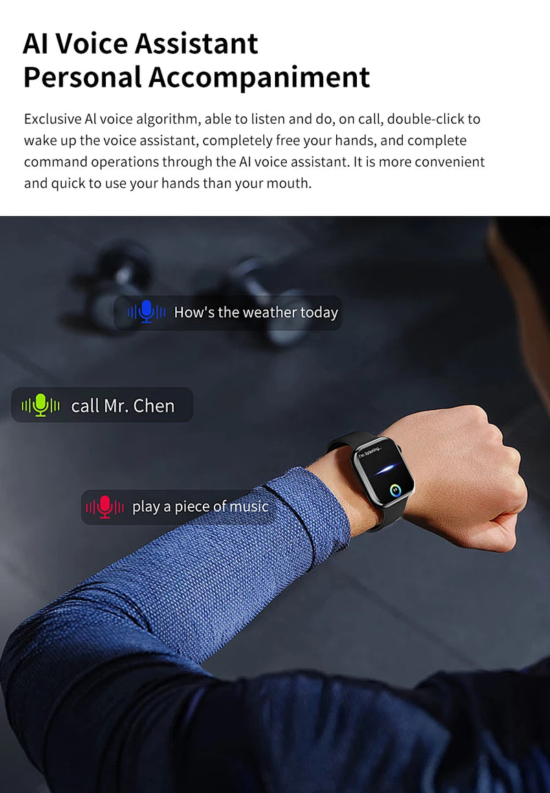 Novo relógio inteligente de carregamento sem fio smartwatch