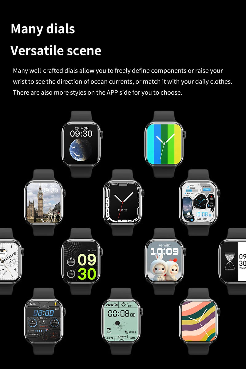 Novo relógio inteligente de carregamento sem fio smartwatch