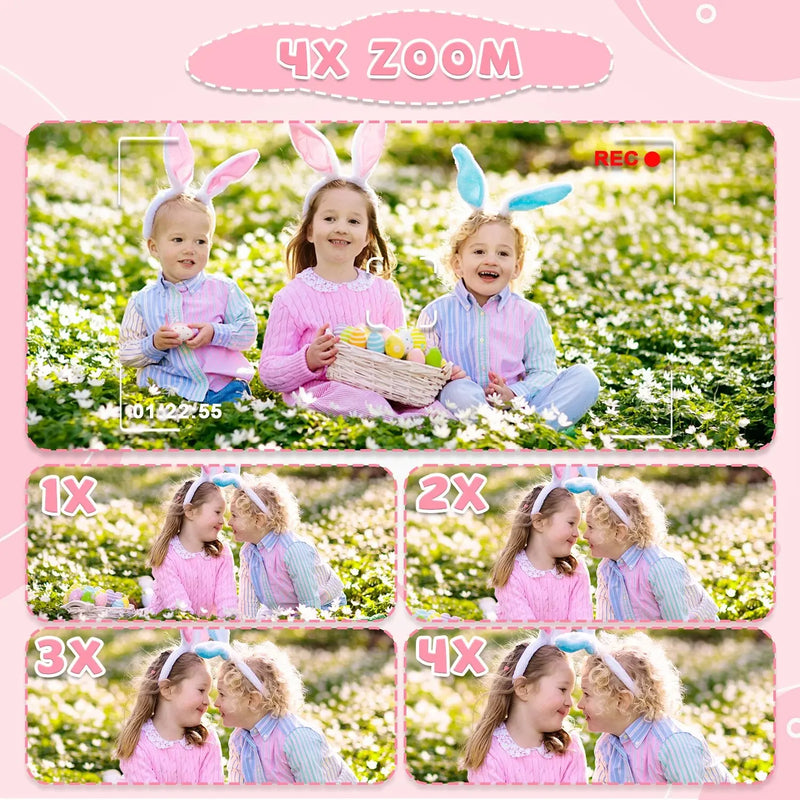 Câmera infantil 1080p hd câmera de vídeo digital para crianças de 2.0 polegadas câmera infantil com capas de silicone brinquedos para presentes de aniversário de natal