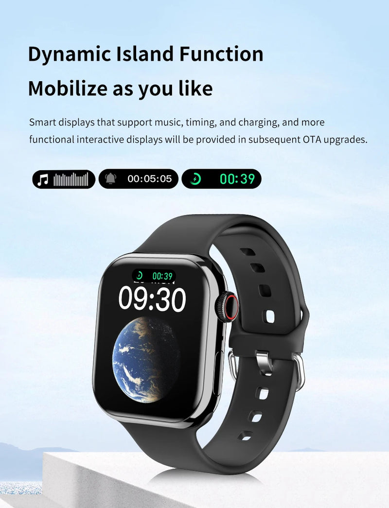 Novo relógio inteligente de carregamento sem fio smartwatch