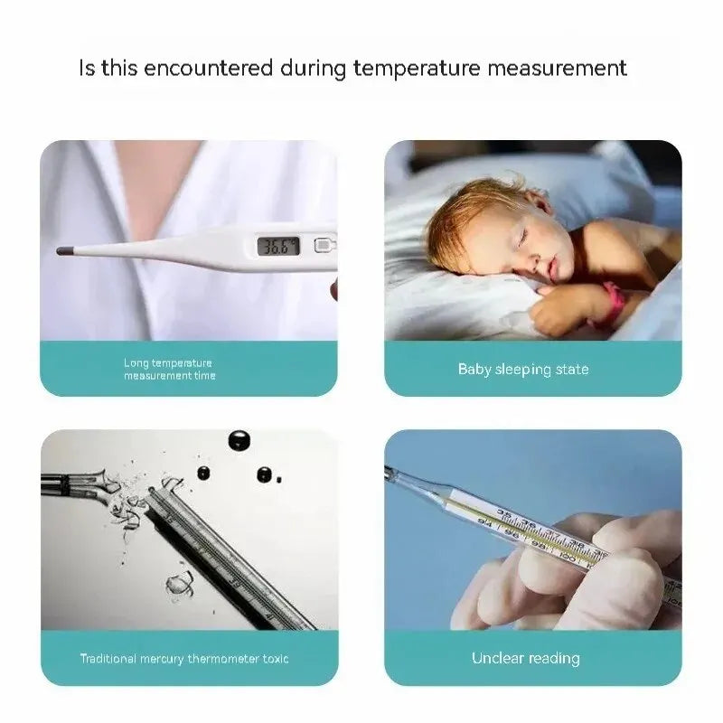 Termômetro de alta precisão sem contato portátil, pistola de temperatura inteligente para testa, medição de temperatura para cuidados de saúde da família