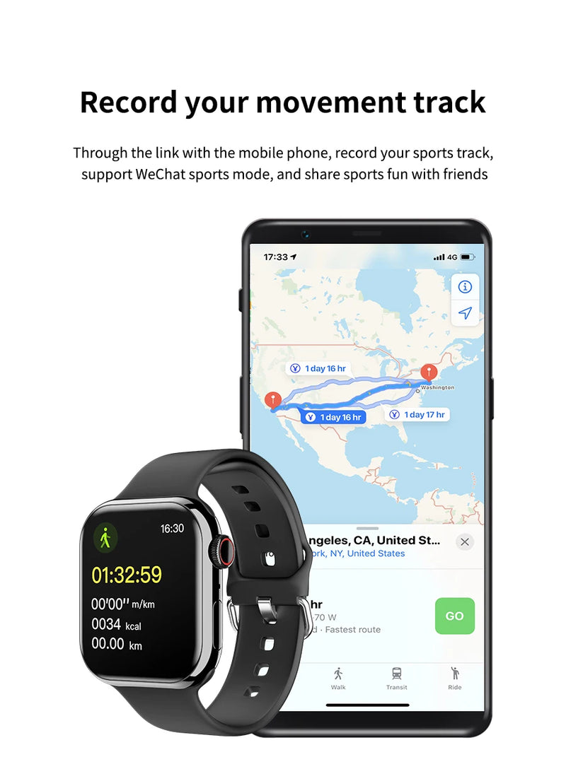 Novo relógio inteligente de carregamento sem fio smartwatch