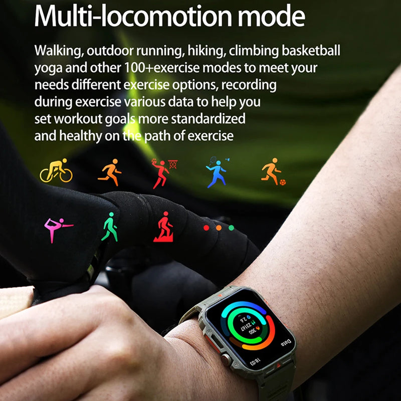 Smart Watch Military Outdoor 1.95 - masculino