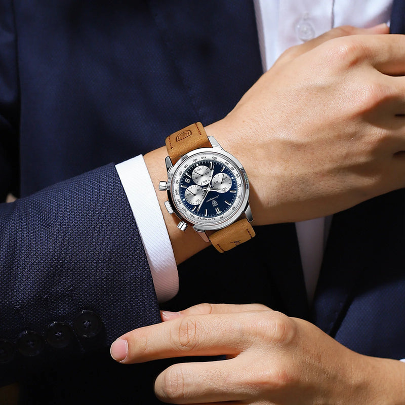 RELÓGIO POEDAGAR Luxury Man / quartzo - pulseira de couro - (casual look)