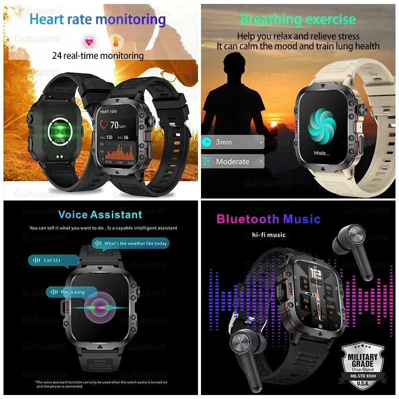 Smart Watch GUHUAVMI 1.96 Inch Screen