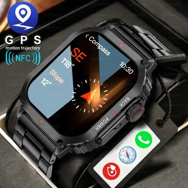 smartwatch 2024 masculino - GPS Movement Track NFC Bluetooth Call AI Voice Assistant All-Round Health Monitoring Sports