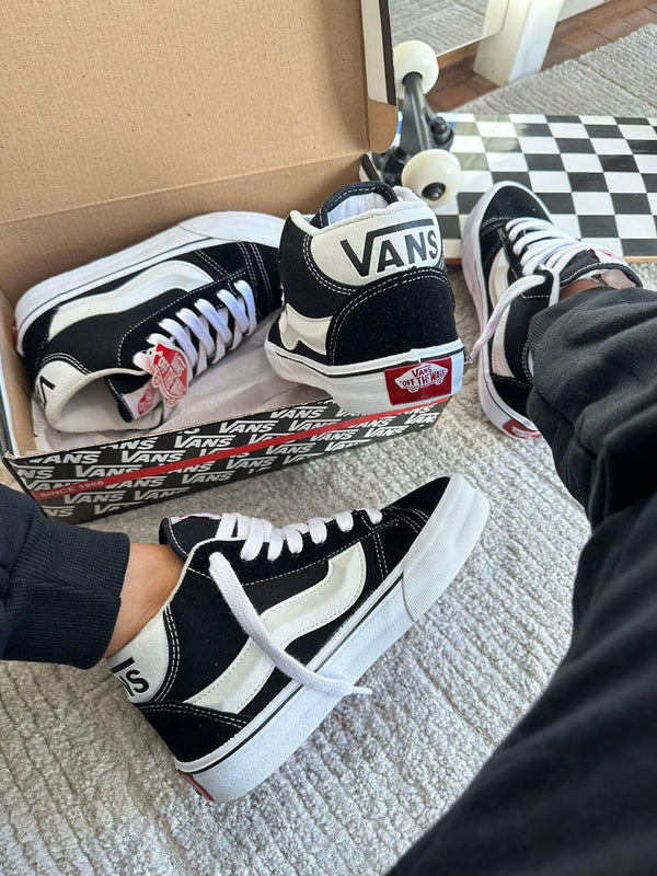Vans knu skool bota  - Linha premium - Vulcanizado - Solado de borracha